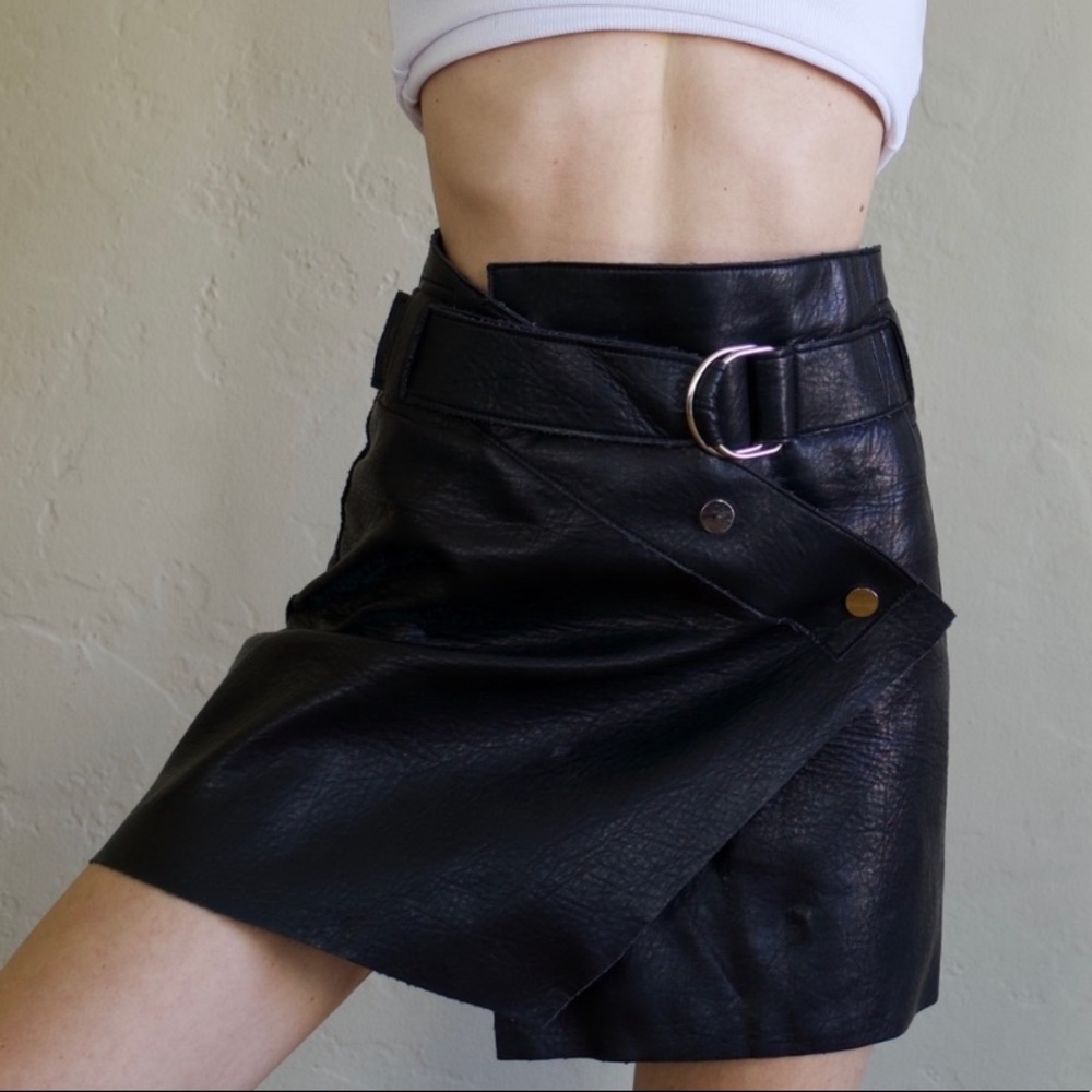 Zara Vegan Leather Mini Skirt